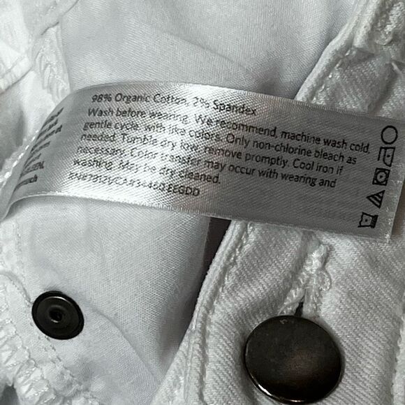 Eileen Fisher white organic cotton skinny ankle jeans size 8 - Picture 15 of 16
